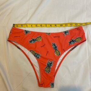 138 Cupshe Orange Pineapple Bikini Bottoms | Tropical Vacation Swim | Size Large